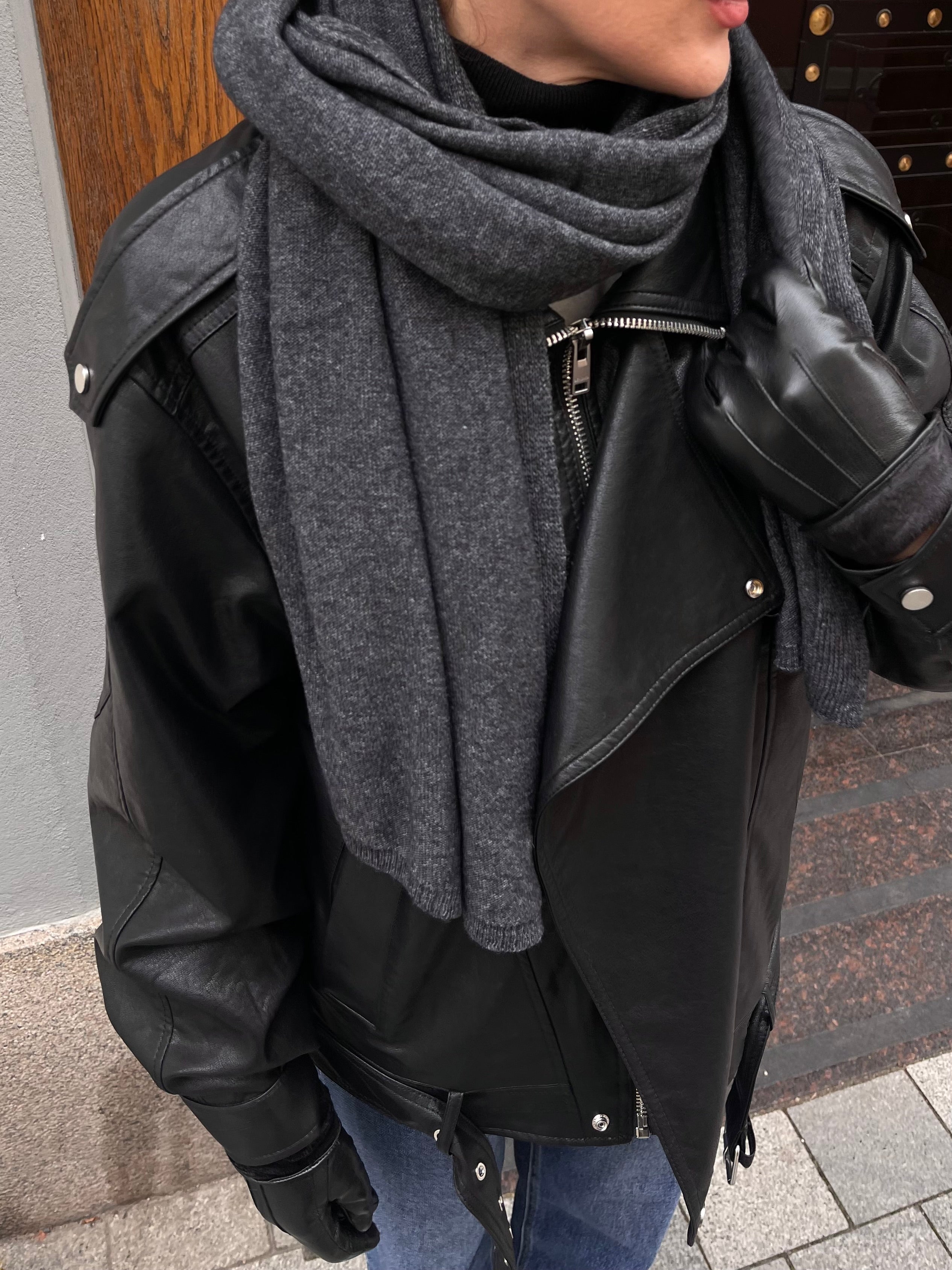 Wool and cashmere scarf