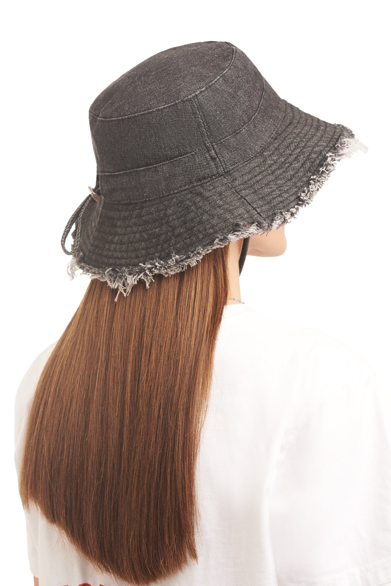Black denim bucket hat — vaizdas 2