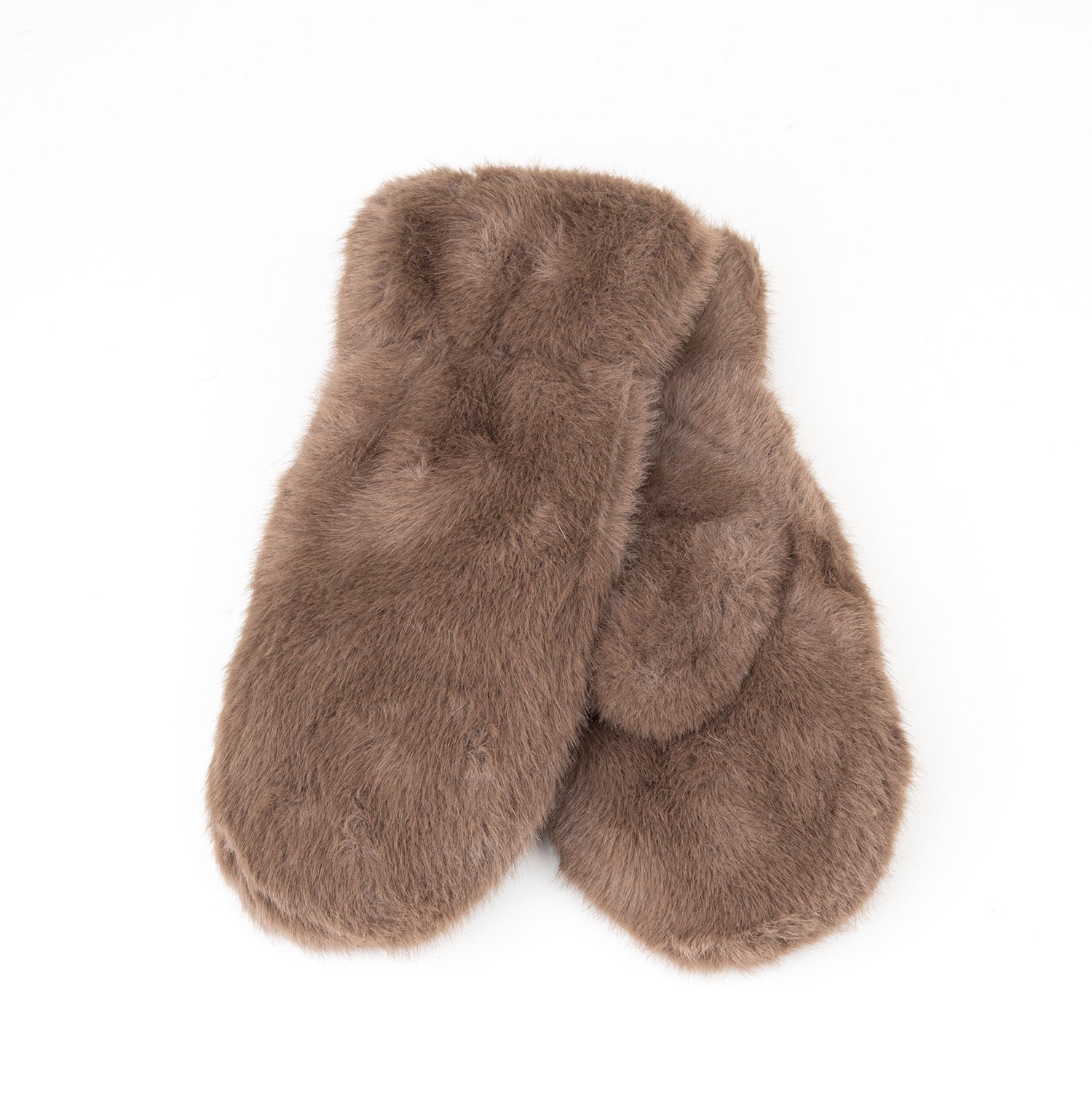 Mittens with faux fur